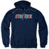 STAR TREK/MULTI COLORED LOGO - ADULT PULLOVER HOODIE - NAVY