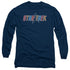 STAR TREK/MULTI COLORED LOGO -  L/S ADULT 18/1  - NAVY