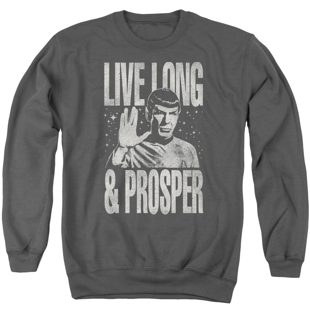 STAR TREK/PROSPER - ADULT CREWNECK SWEATSHIRT - CHARCOAL