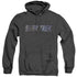 STAR TREK/SPACE LOGO - ADULT HEATHER HOODIE - BLACK