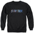 STAR TREK/SPACE LOGO - ADULT CREWNECK SWEATSHIRT - BLACK