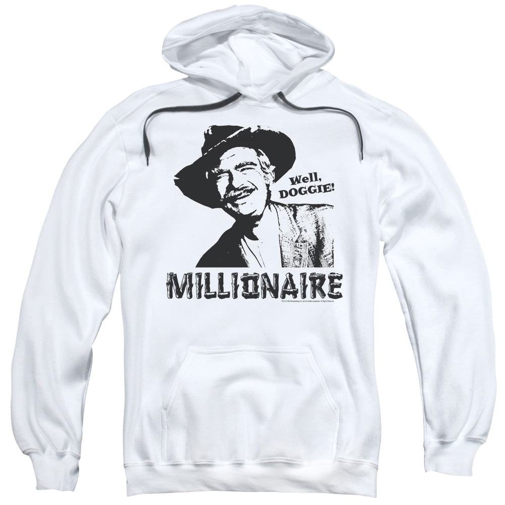 BEVERLY HILLBILLIES/MILLIONAIRE - ADULT PULLOVER HOODIE - WHITE