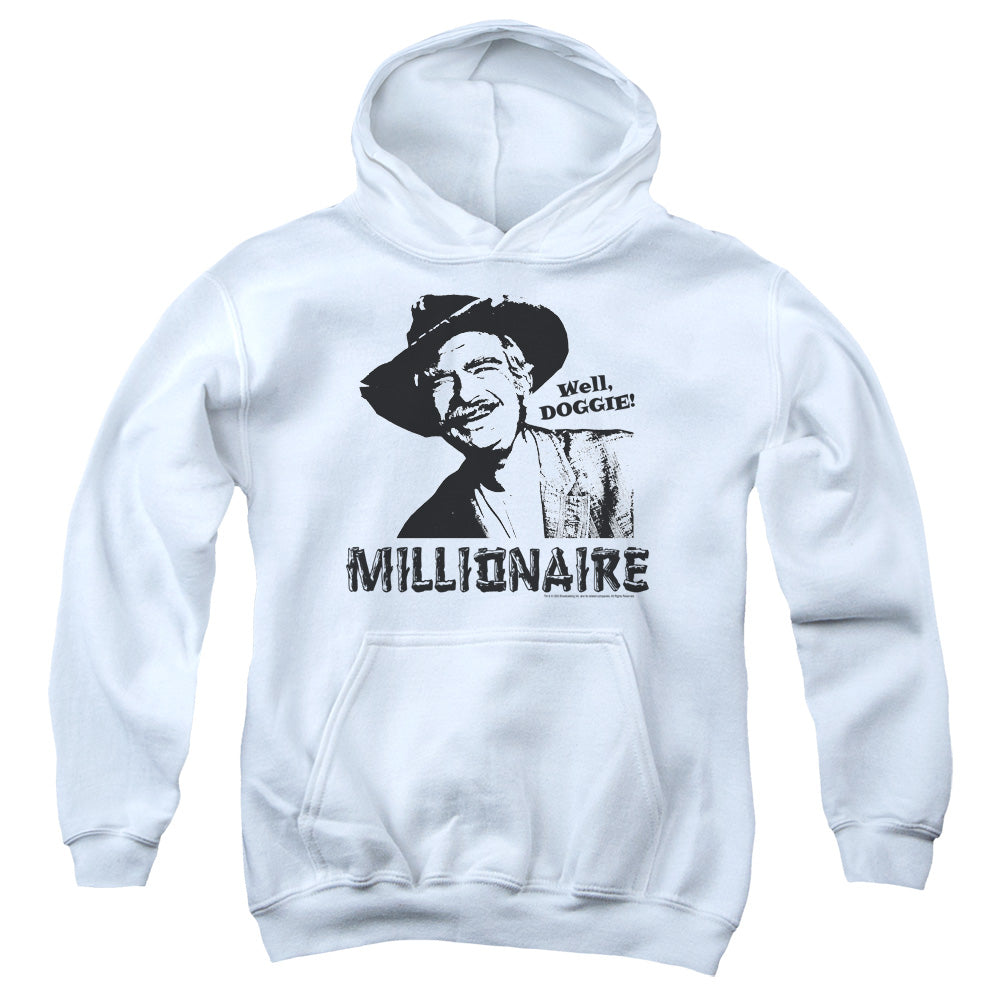 BEVERLY HILLBILLIES/MILLIONAIRE - YOUTH PULLOVER HOODIE - WHITE