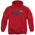 MIGHTY MOUSE/MIGHT LOGO - ADULT PULLOVER HOODIE - RED