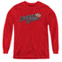 MIGHTY MOUSE/MIGHT LOGO - YOUTH LONG SLEEVE TEE - RED