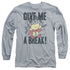 MIGHTY MOUSE/GIVE ME A BREAK -  L/S ADULT 18/1  - ATHLETIC HEATHER