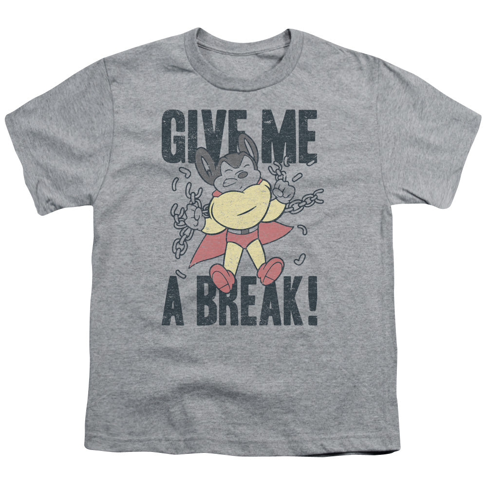 MIGHTY MOUSE/GIVE ME A BREAK - S/S YOUTH 18/1 - ATHLETIC HEATHER