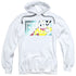 MIGHTY MOUSE/MIGHTY RECTANGLE - ADULT PULLOVER HOODIE - WHITE