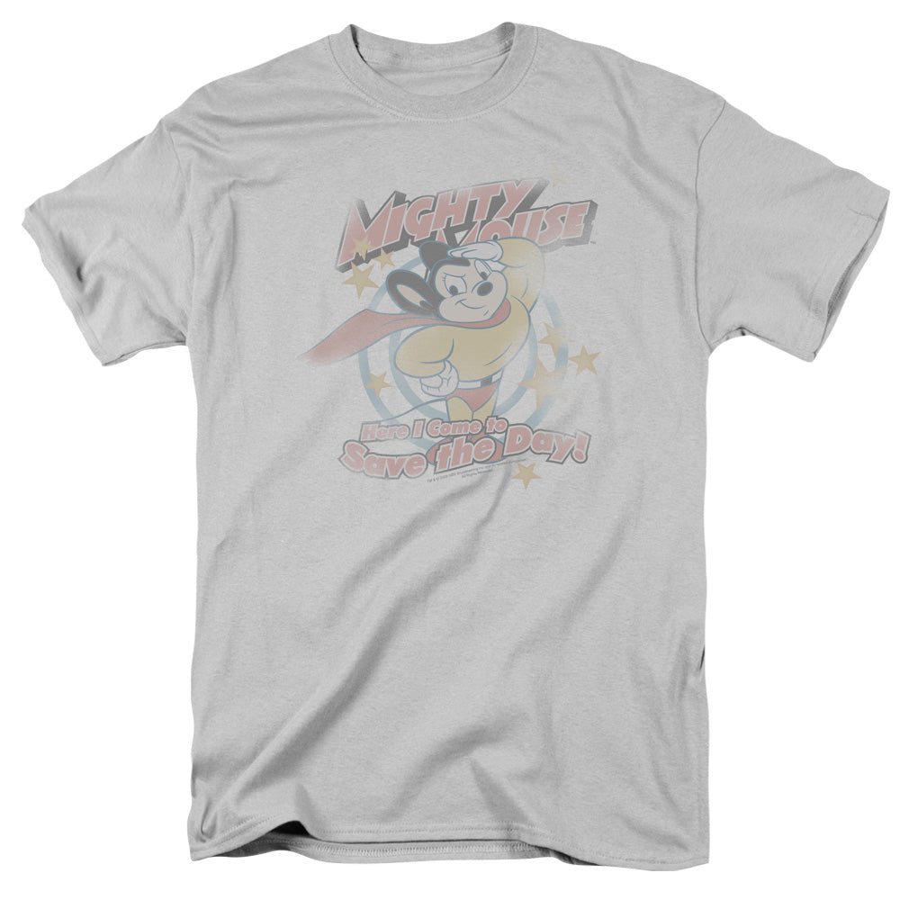 MIGHTY MOUSE/AT YOUR SERVICE - S/S ADULT 18/1 - SILVER