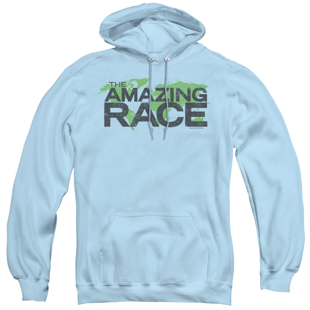 AMAZING RACE/RACE WORLD - ADULT PULLOVER HOODIE - LIGHT BLUE