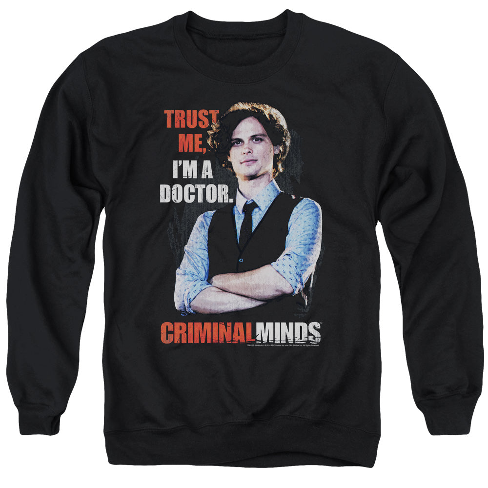 CRIMINAL MINDS/TRUST ME - ADULT CREWNECK SWEATSHIRT - BLACK