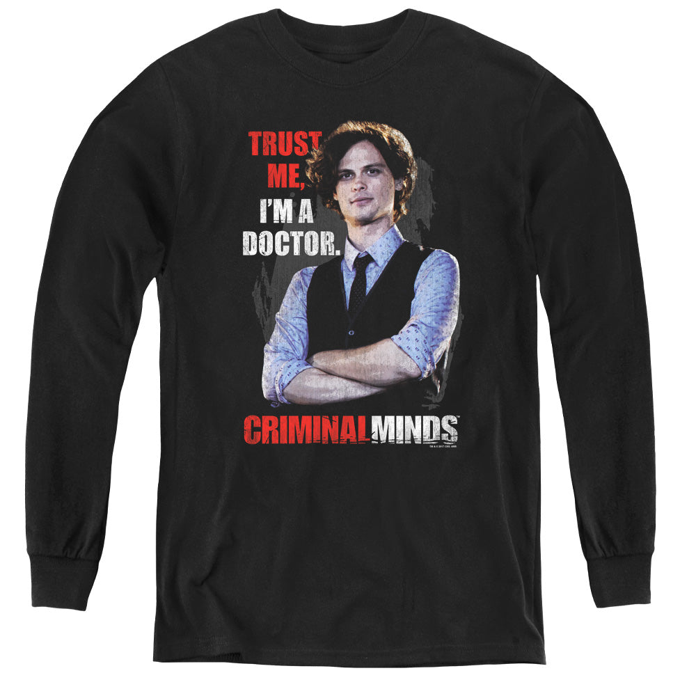 CRIMINAL MINDS/TRUST ME - YOUTH LONG SLEEVE TEE - BLACK