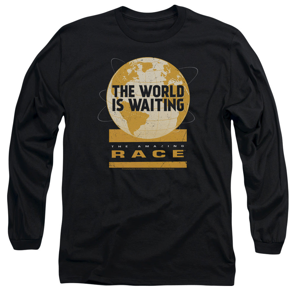 AMAZING RACE/WAITING WORLD -  L/S ADULT 18/1  - BLACK