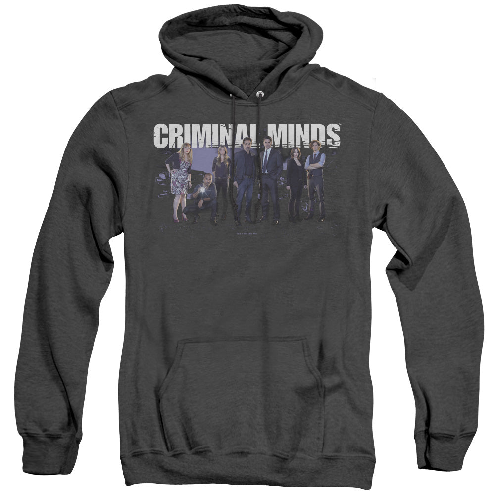 CRIMINAL MINDS/SEASON 10 CAST - ADULT HEATHER HOODIE - BLACK