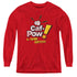 NCIS/STRANGE - YOUTH LONG SLEEVE TEE - RED