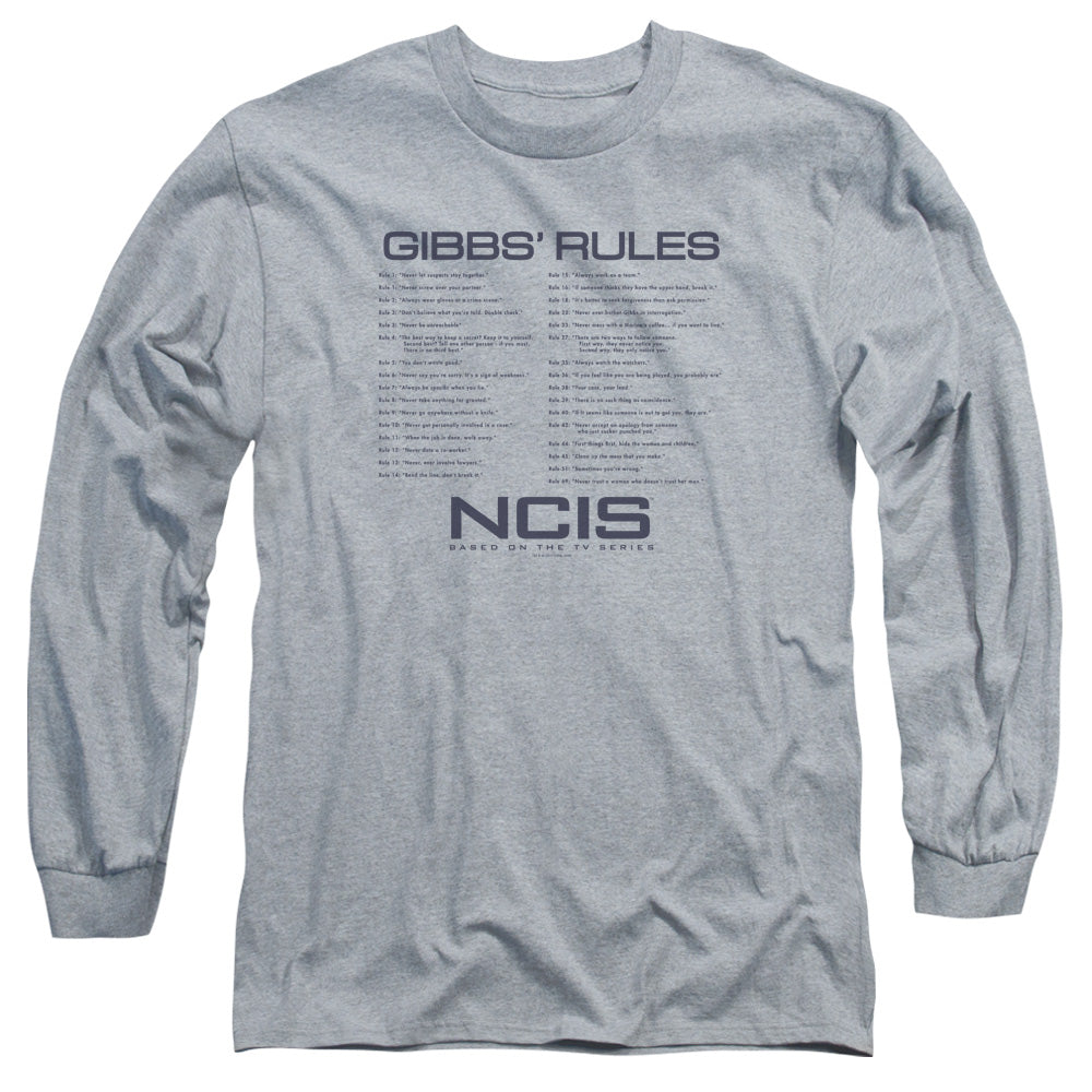 NCIS/GIBBS RULES -  L/S ADULT 18/1  - ATHLETIC HEATHER
