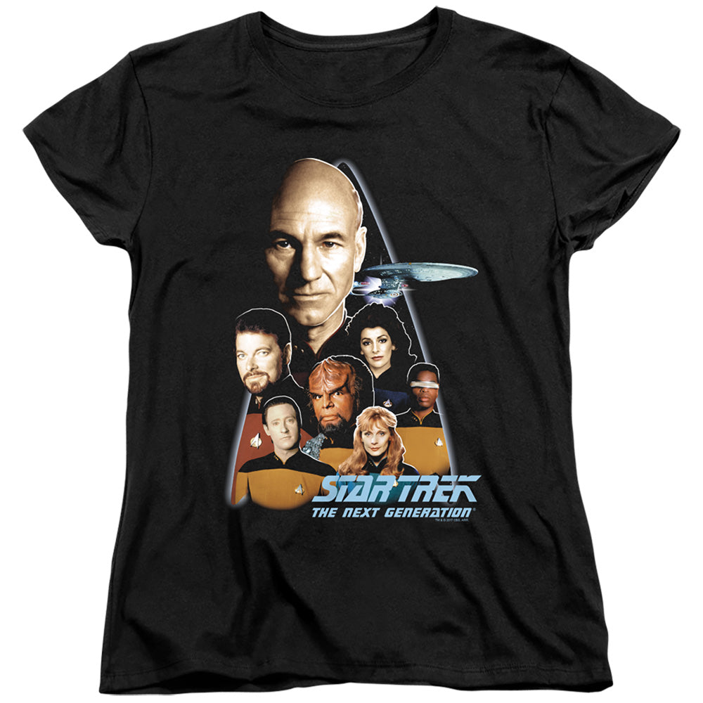 STAR TREK/THE NEXT GENERATION - S/S WOMENS TEE - BLACK