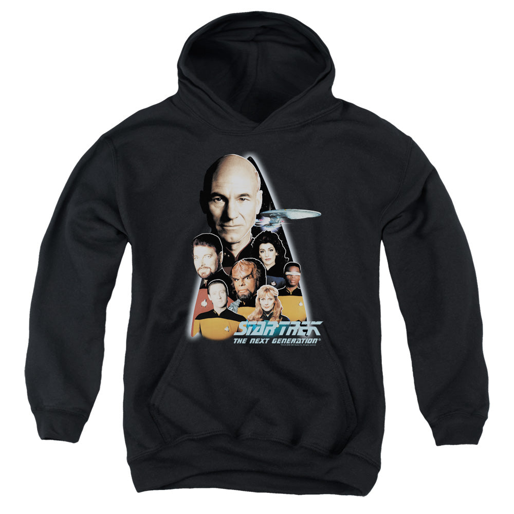 STAR TREK/THE NEXT GENERATION - YOUTH PULLOVER HOODIE - BLACK