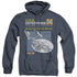 STAR TREK/ENTERPRISE MANUAL - ADULT HEATHER HOODIE - NAVY