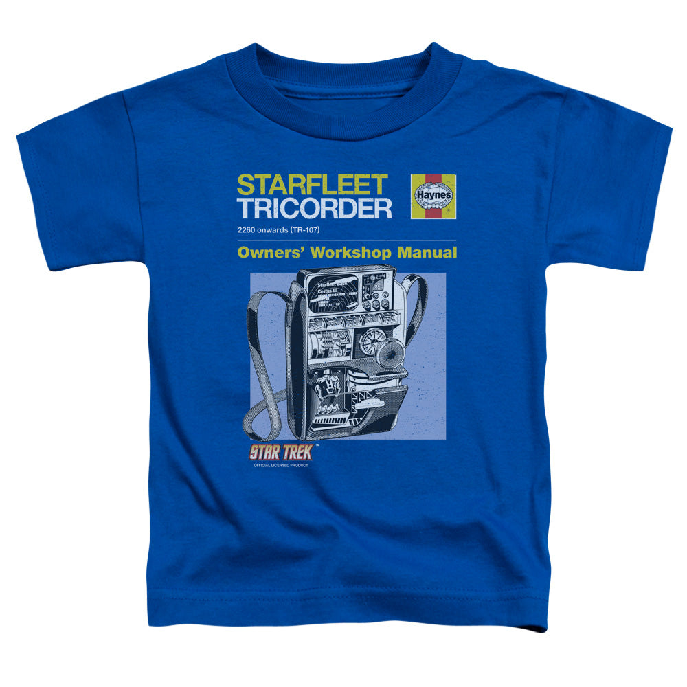 STAR TREK/TRICORDER MANUAL - S/S TODDLER TEE - ROYAL BLUE