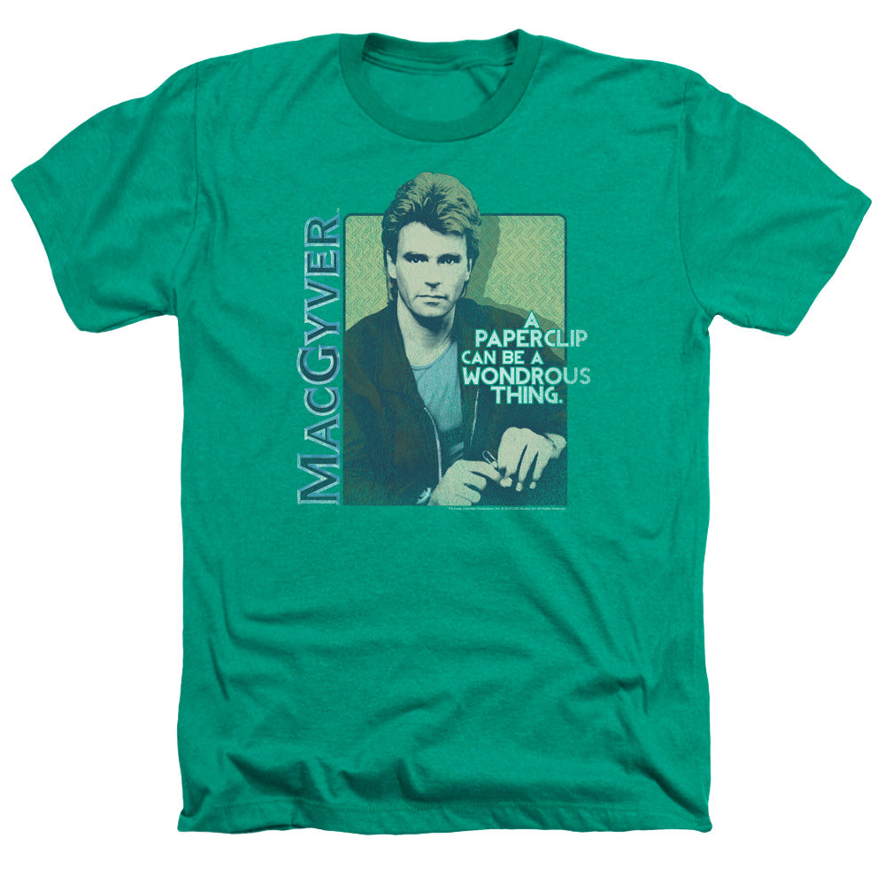 MACGYVER/WONDEROUS PAPERCLIP - ADULT HEATHER - KELLY GREEN