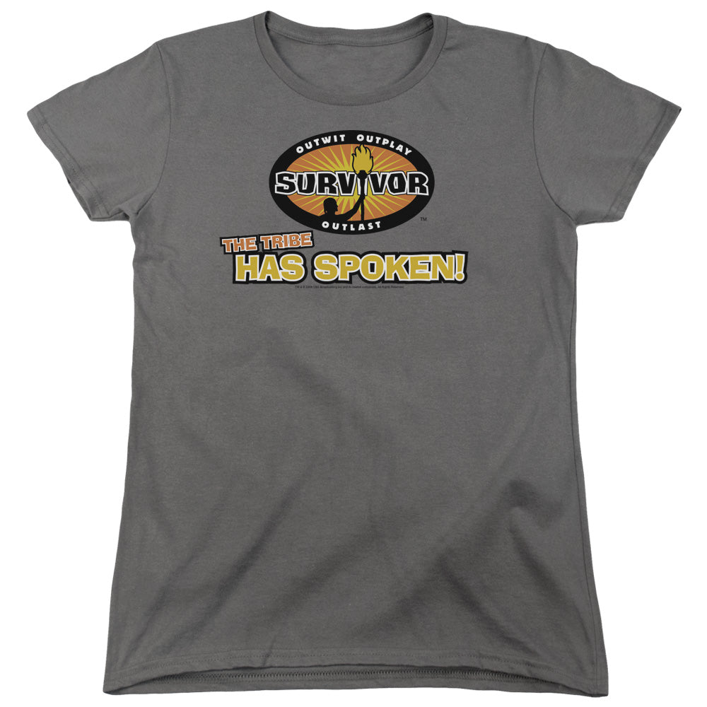 SURVIVOR/TRIBE HAS SPOKEN - S/S WOMENS TEE - CHARCOAL