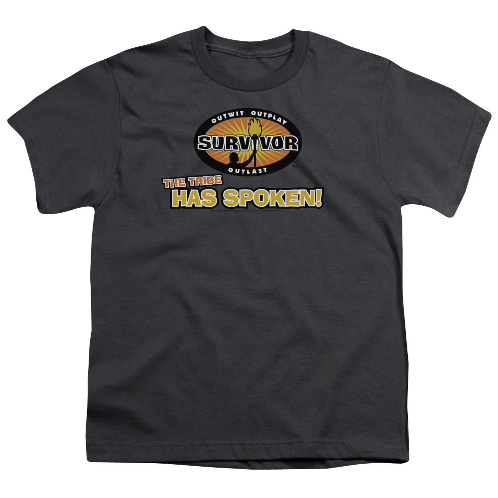 SURVIVOR/TRIBE HAS SPOKEN - S/S YOUTH 18/1 - CHARCOAL