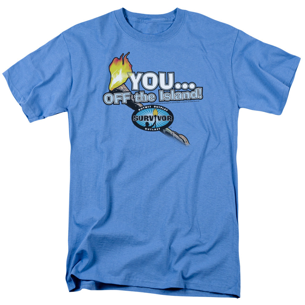 SURVIVOR/YOU OFF THE ISLAND - S/S ADULT 18/1 - CAROLINA BLUE