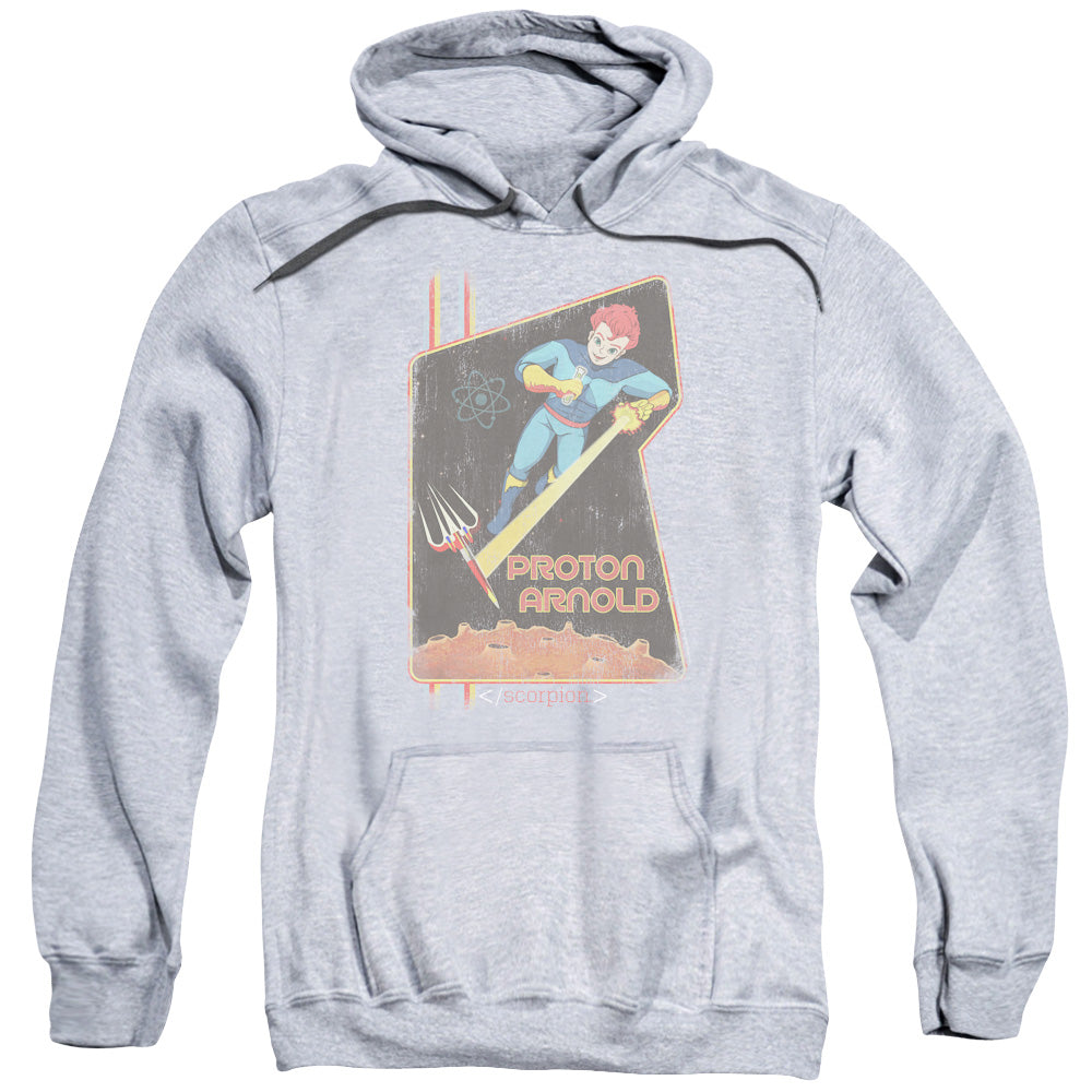 SCORPION/PROTON ARNOLD POSTER - ADULT PULLOVER HOODIE - ATHLETIC HEATHER