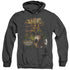 SURVIVOR/JUNGLE - ADULT HEATHER HOODIE - BLACK