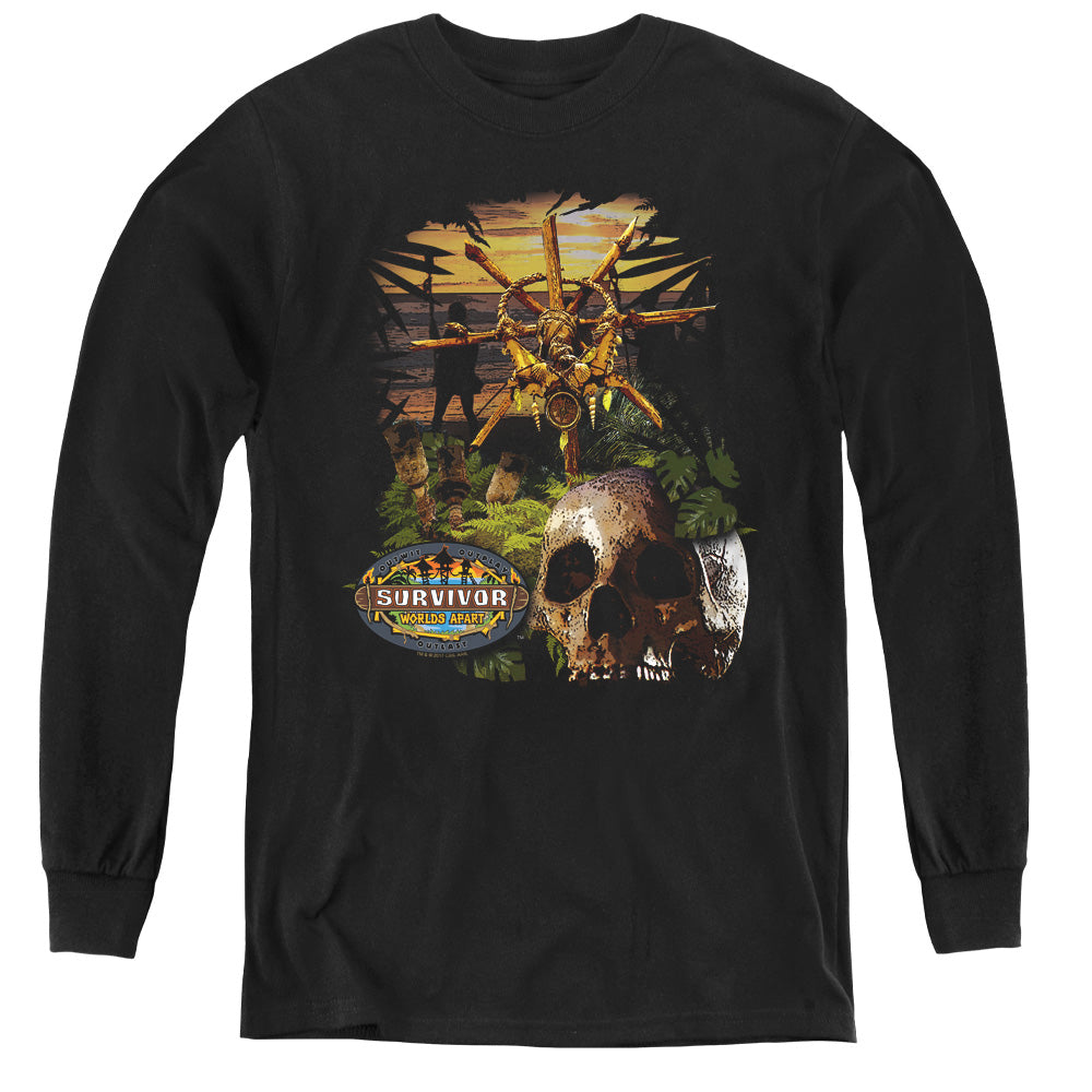 SURVIVOR/JUNGLE - YOUTH LONG SLEEVE TEE - BLACK