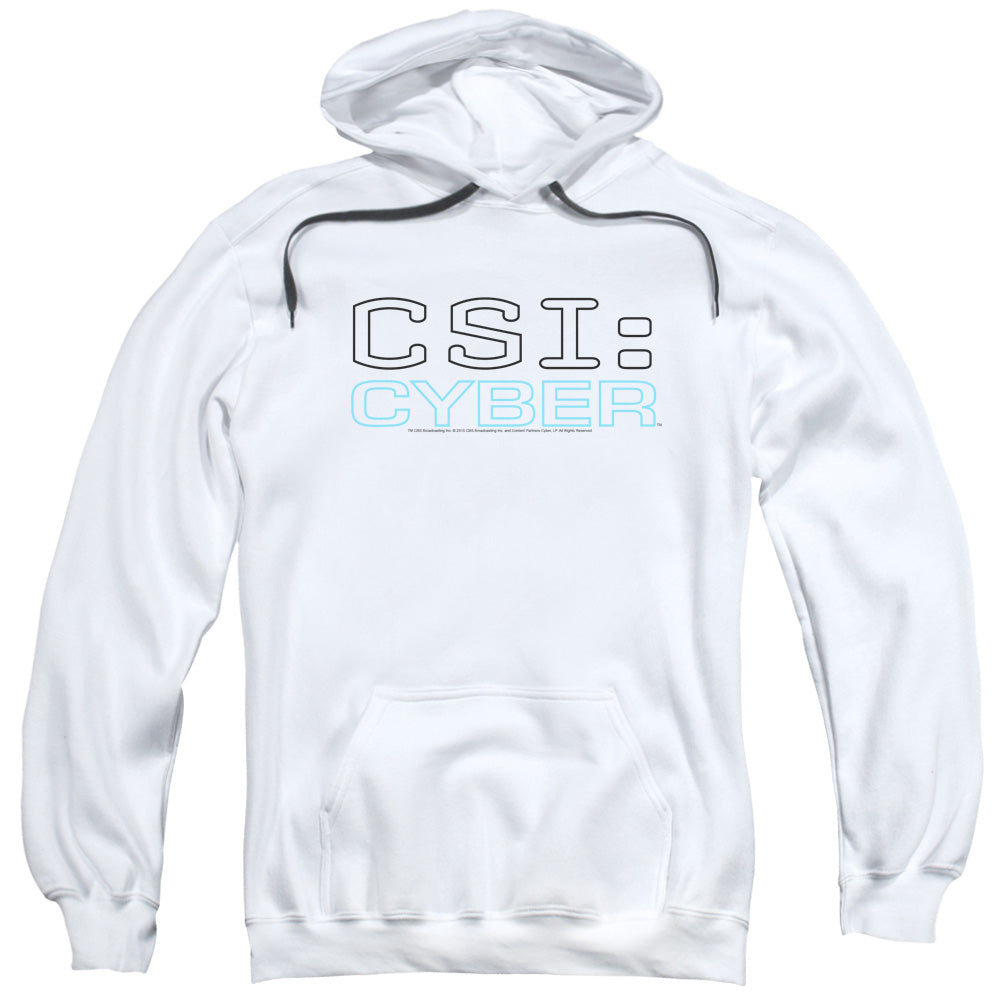 CSI: CYBER/LOGO - ADULT PULLOVER HOODIE - WHITE