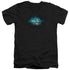 CSI: CYBER/THUMB PRINT - S/S ADULT V-NECK 30/1 - BLACK