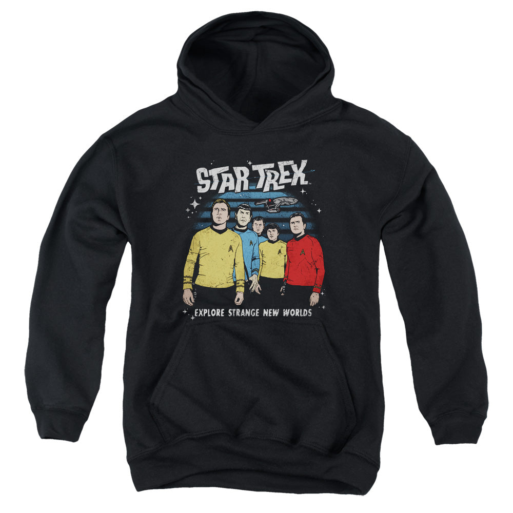 STAR TREK/STANGE NEW WORLD - YOUTH PULLOVER HOODIE - BLACK