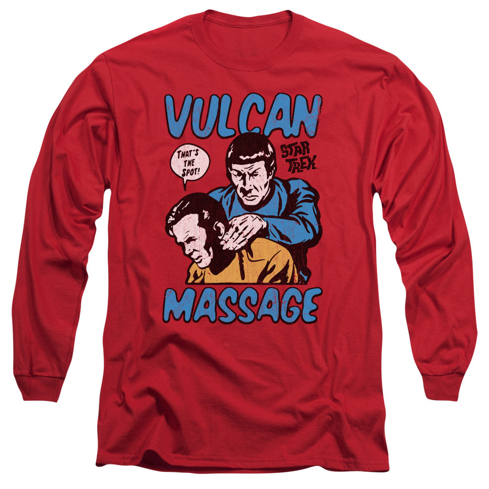 STAR TREK/MASSAGE -  L/S ADULT 18/1  - RED