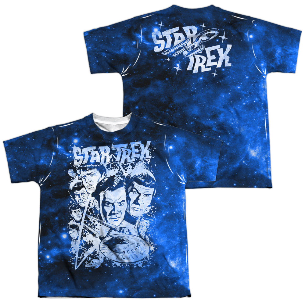 STAR TREK/POP STARS (FRONT/BACK PRINT) - S/S YOUTH POLY CREW - MULTI