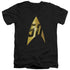 STAR TREK/50TH ANNIVERSARY DELTA - S/S ADULT V-NECK 30/1 - BLACK
