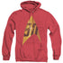 STAR TREK/50TH ANNIVERSARY DELTA - ADULT HEATHER HOODIE - RED