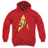 STAR TREK/50TH ANNIVERSARY DELTA - YOUTH PULLOVER HOODIE - RED
