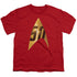STAR TREK/50TH ANNIVERSARY DELTA - S/S YOUTH 18/1 - RED