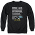 STAR TREK/INTRO - ADULT CREWNECK SWEATSHIRT - BLACK