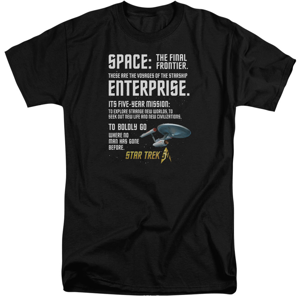 STAR TREK/INTRO - S/S ADULT TALL 18/1 - BLACK