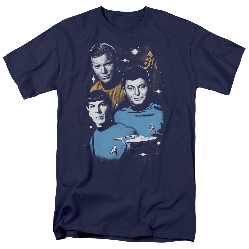 STAR TREK/ALL STAR CREW - S/S ADULT 18/1 - NAVY