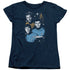 STAR TREK/ALL STAR CREW - S/S WOMENS TEE - NAVY