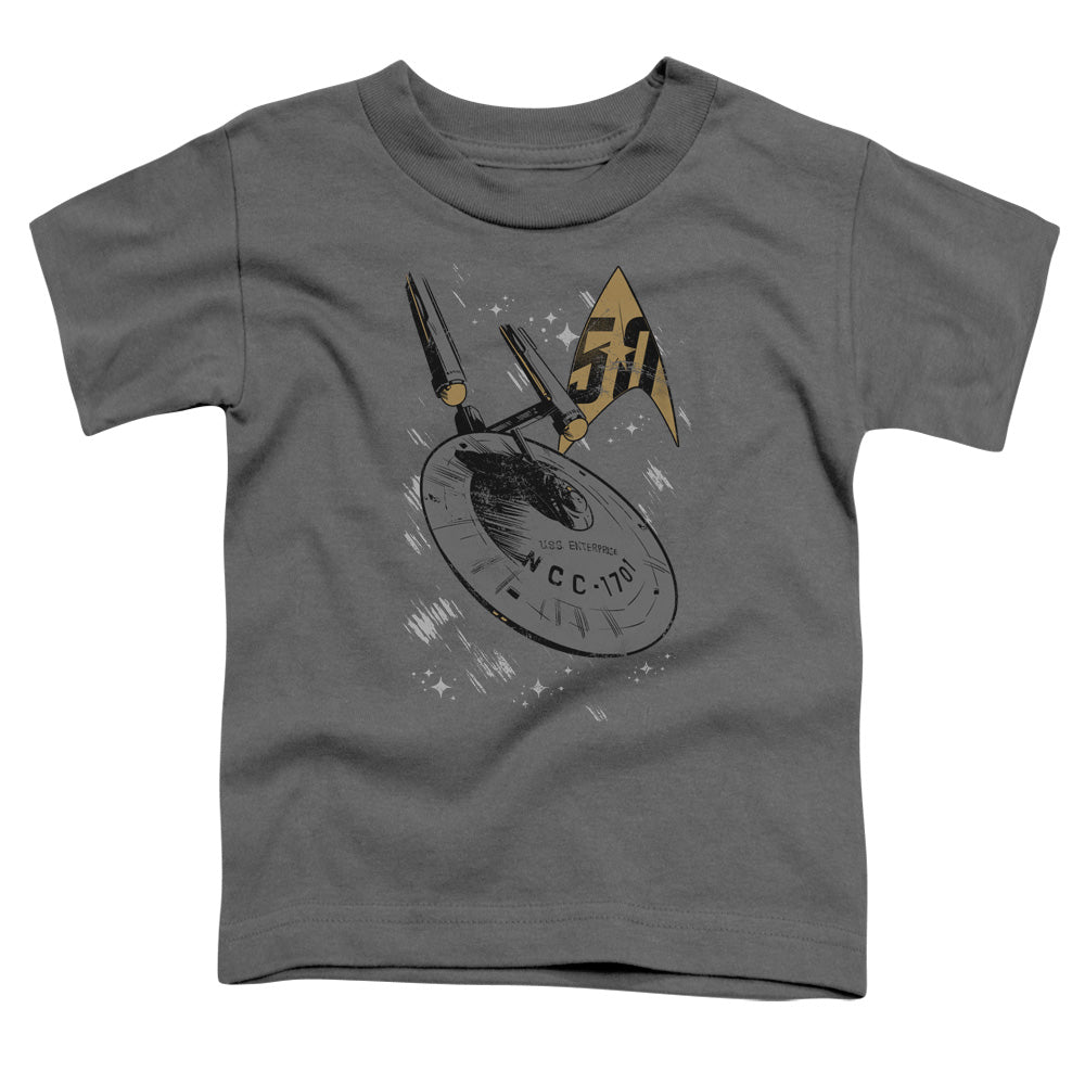 STAR TREK/ENTERPRISE DASH - S/S TODDLER TEE - CHARCOAL
