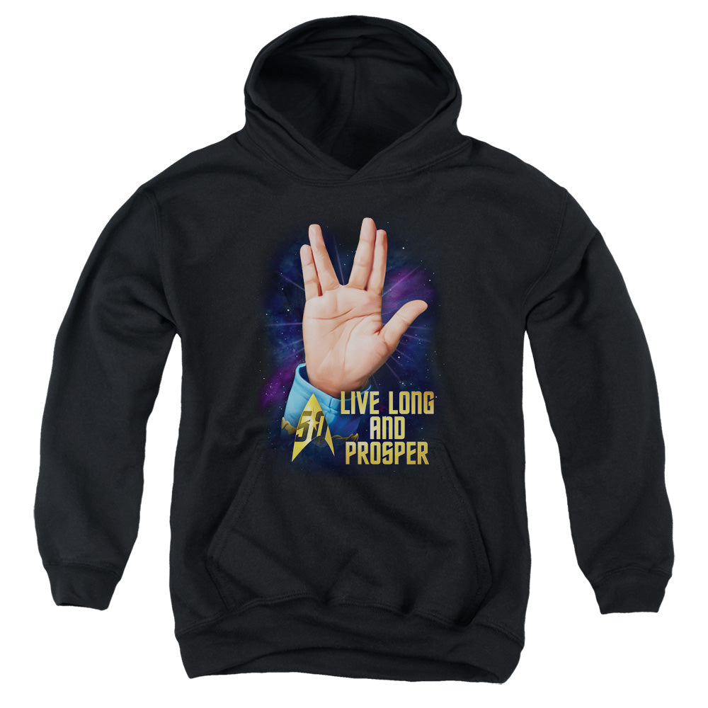STAR TREK/LLAP 50 - YOUTH PULLOVER HOODIE - BLACK