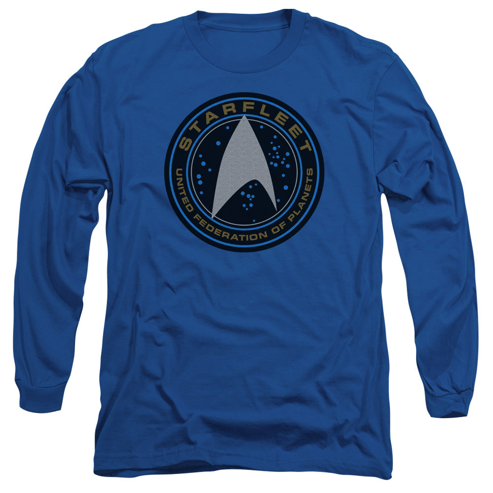 STAR TREK BEYOND/STARFLEET PATCH -  L/S ADULT 18/1  - ROYAL BLUE