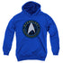 STAR TREK BEYOND/STARFLEET PATCH - YOUTH PULLOVER HOODIE - ROYAL BLUE