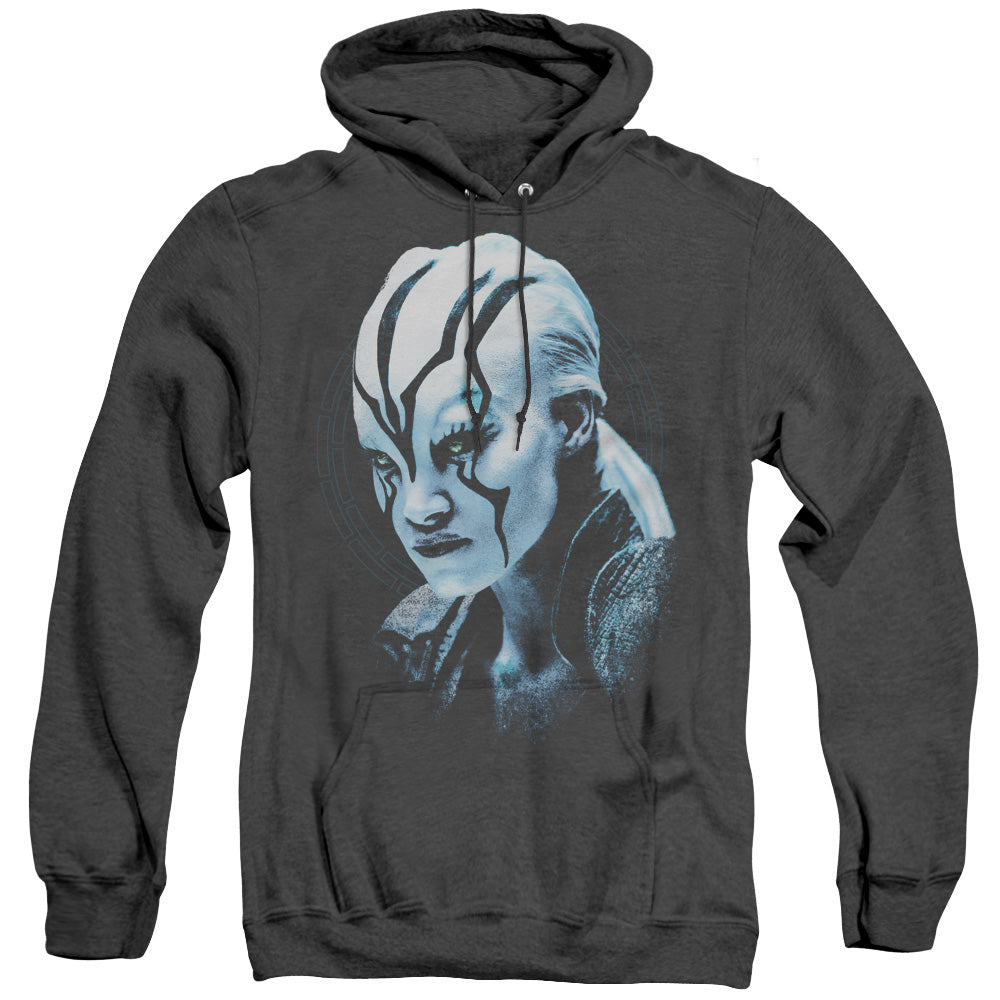 STAR TREK BEYOND/JAYLAH BURST - ADULT HEATHER HOODIE - BLACK