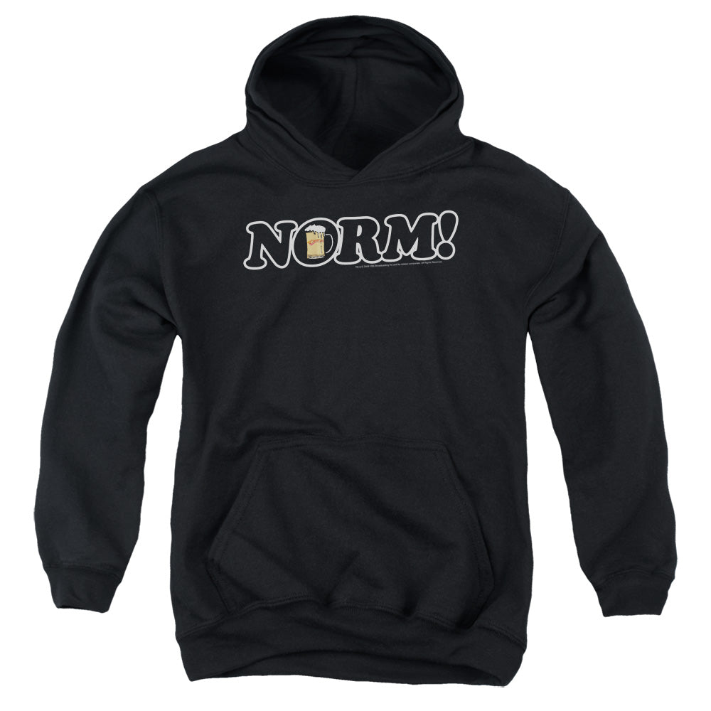 CHEERS/NORM! -  YOUTH PULLOVER HOODIE  - BLACK